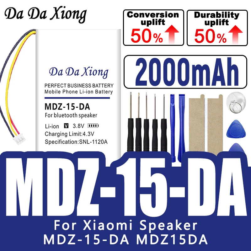 Brand-New 2000mAh 363392 battery for xiaomi bluetooth speaker MDZ-15-DA + Free Tools