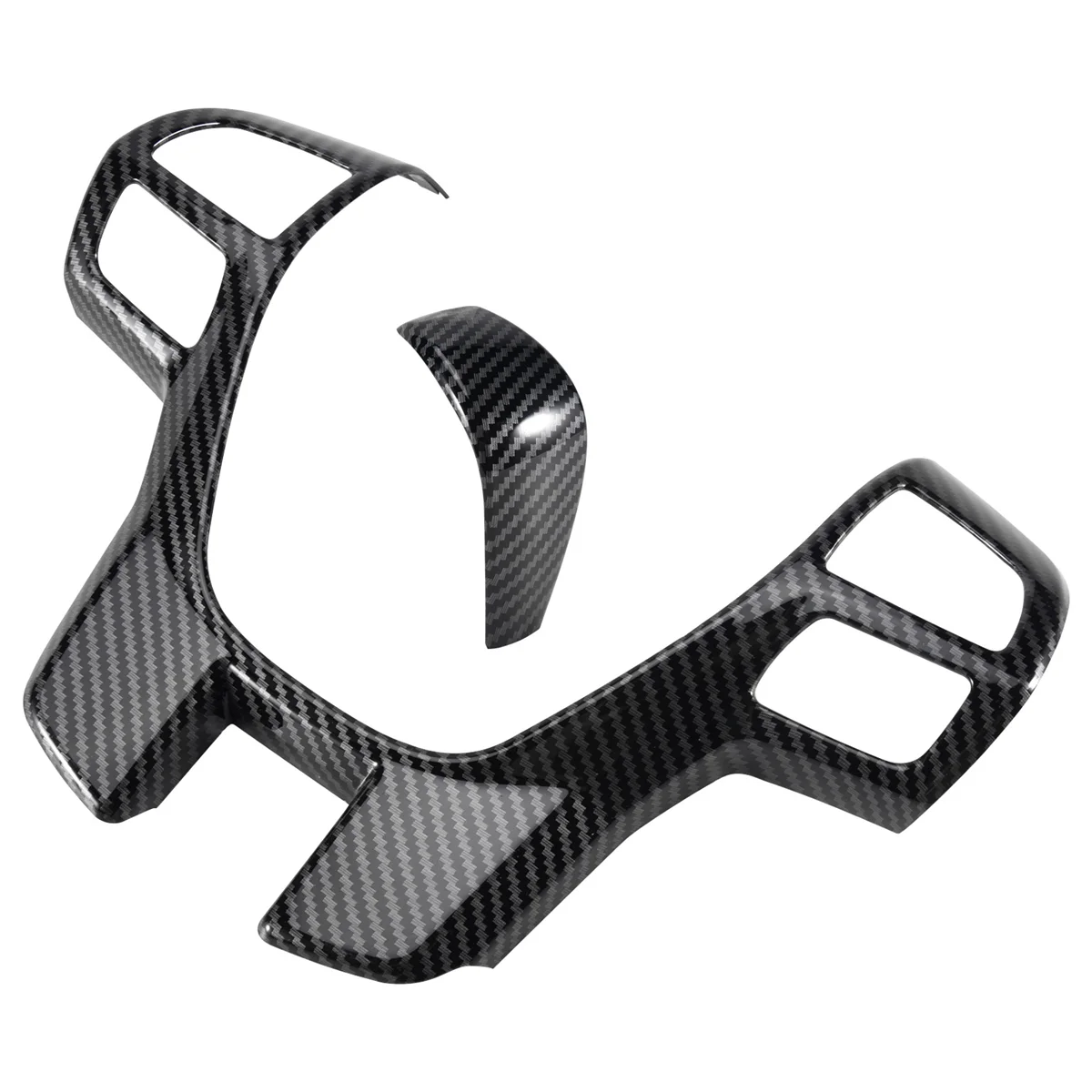 for Ford Ranger Everest Endeavor 2015+ Carbon Fiber Steering Wheel & Gear Shift Cover Trim Frame Decorator Accessories