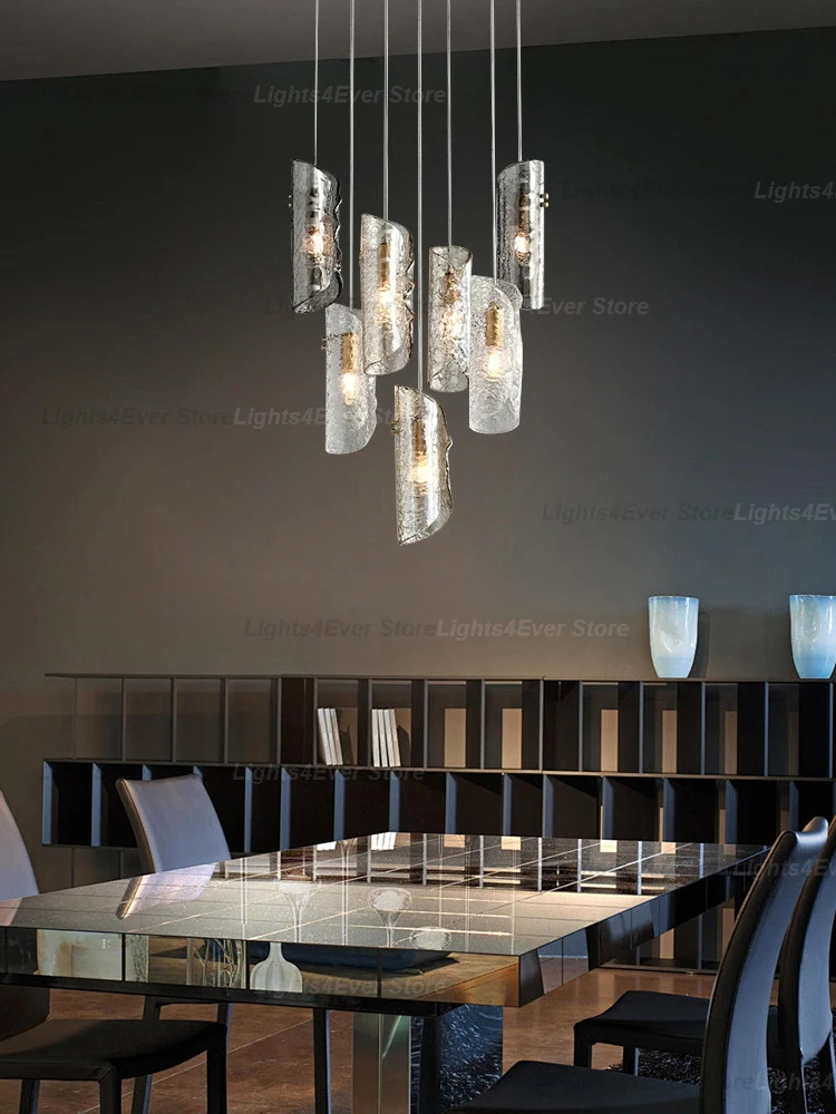 

Modern Classical Murano Glass Pendant Light Elegant Lustre Home Applicant Suspension LED Dimmable Lamp For Dining Room Table