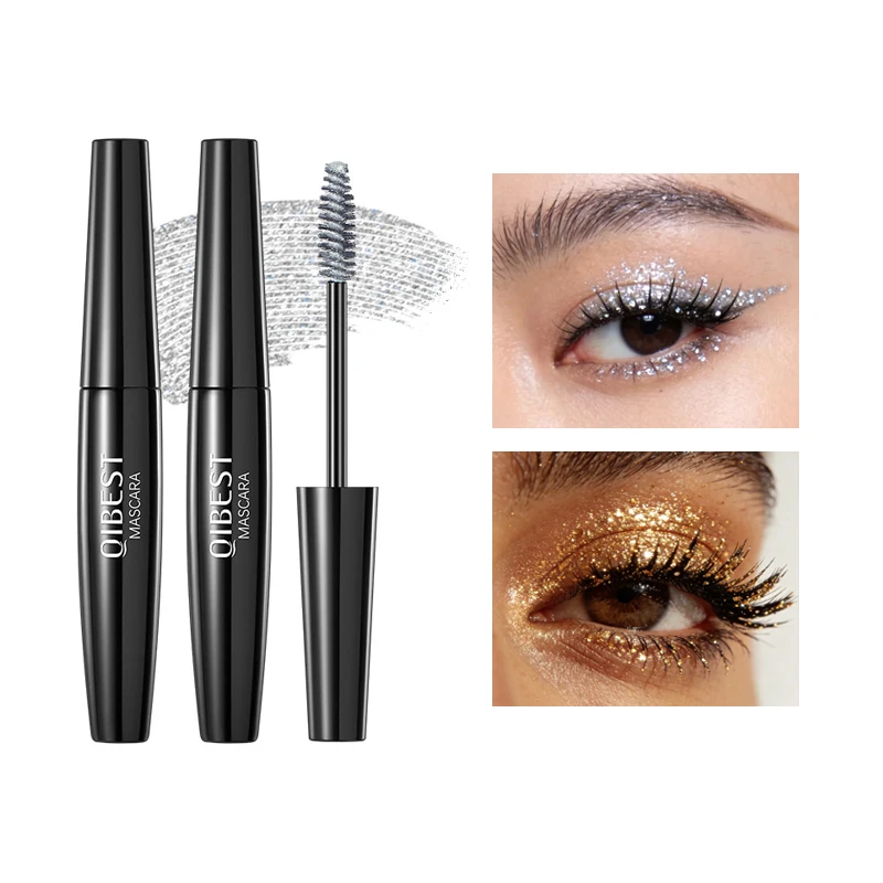スパークリング ダイヤモンド ラッシュ マスカラ グリッター シマー スノーフレーク 汚れ防止 防水 長持ちするマスカラ クリスマス メイクアップ