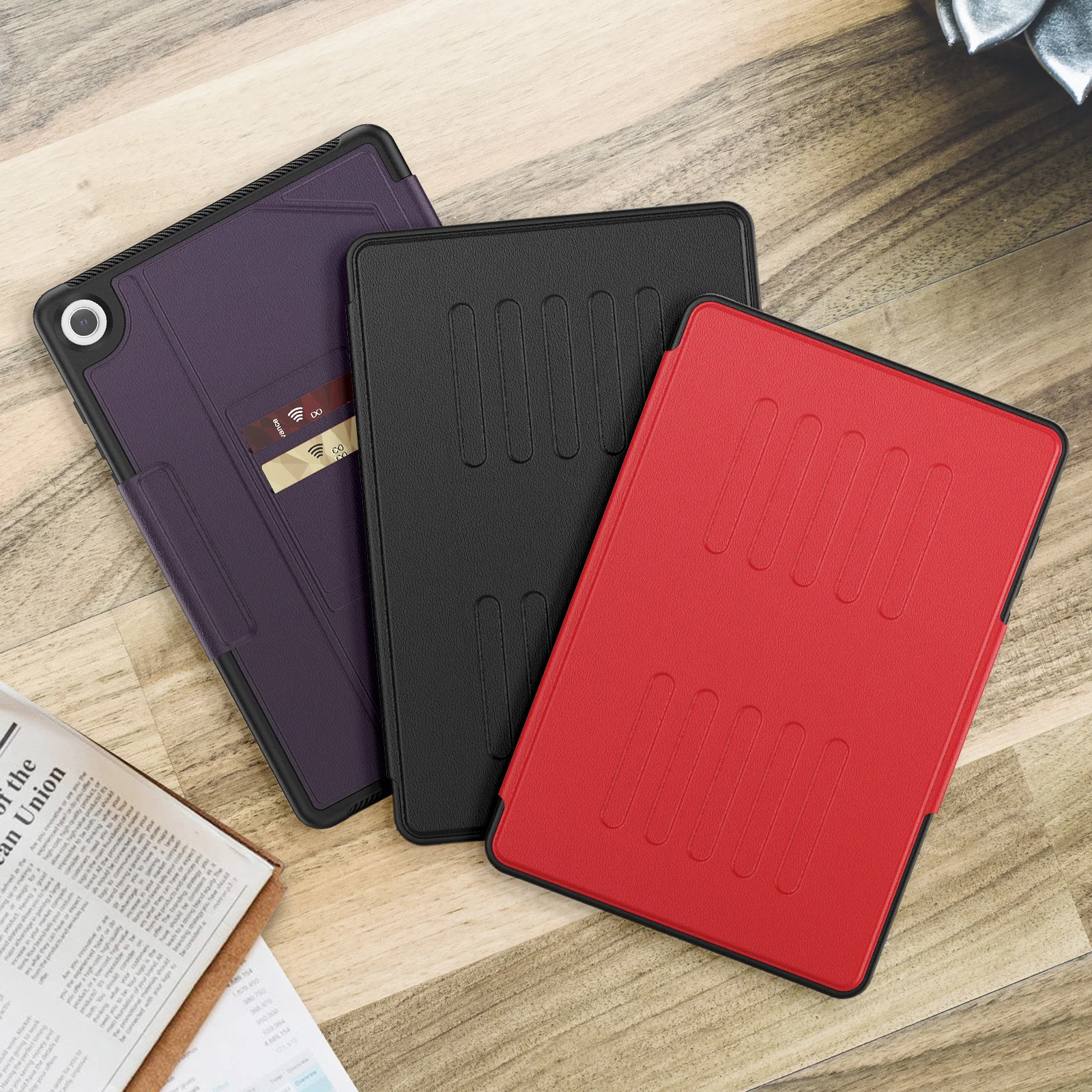 حافظة مغناطيسية لهاتف سامسونج جالاكسي تاب A9 بلس 2023 11 "SM-X210 SM-X215 SM-X216B غطاء حامل متعدد الزوايا فاخر من جلد البولي يوريثان