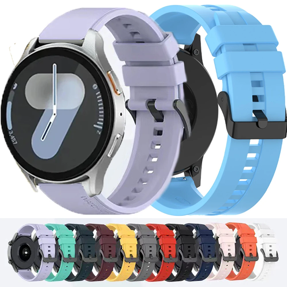 Miękki silikonowy pasek do zegarka Samsung Galaxy Watch 7 6 5 4 40 mm 44 mm Sportowa bransoletka z pętlą do Galaxy 4 6 Classic 43 42 46 mm 47 mm