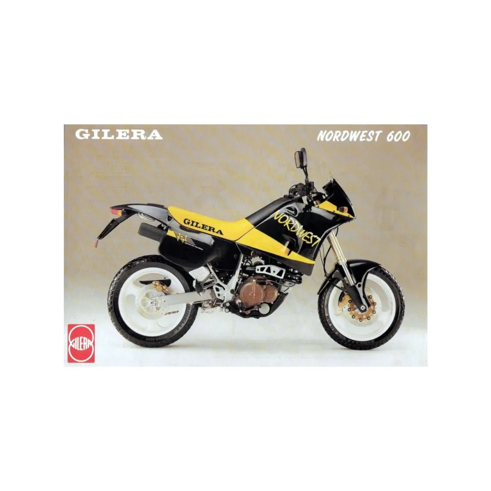 SuperMotard Classic Motorbike compatible stickers  kit Yellow GILERA NORDWEST 600