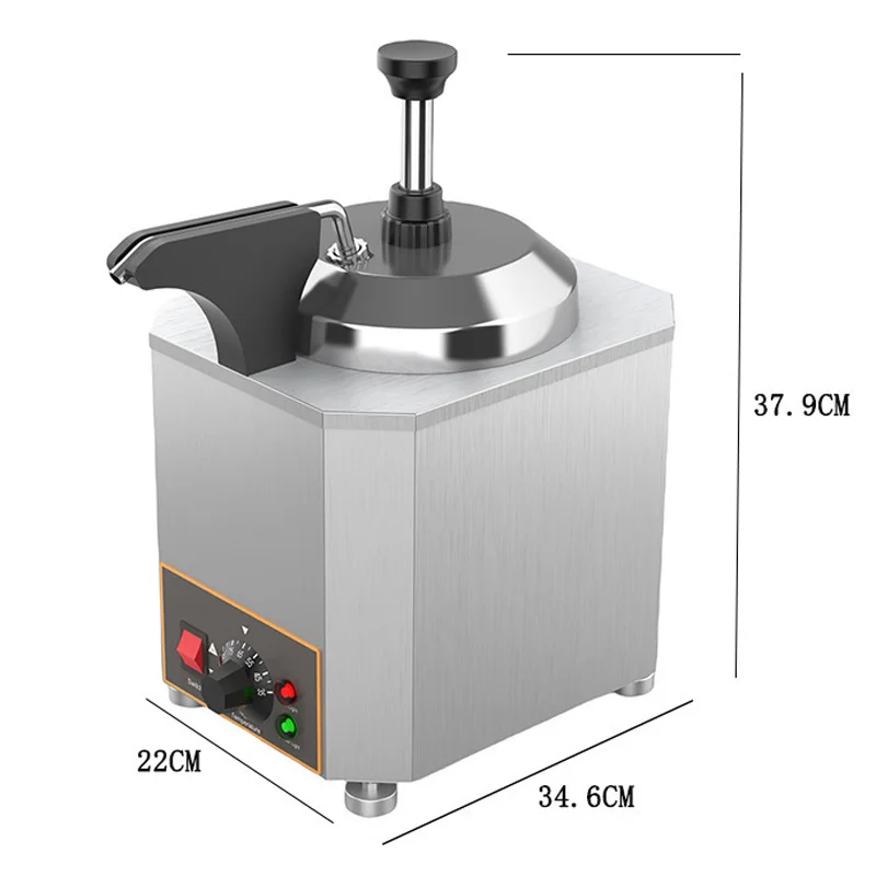 Commercial Sauce Warmer, Cheese Sauce Warmer, Pump-Style Dispenser, Self-Service Restaurant Chocolate Sauce Warmer
