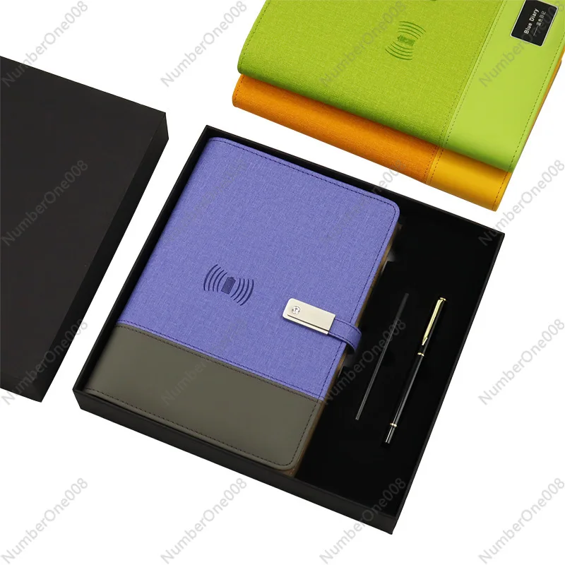 

Умный перезаряжаемый блокнот с беспроводной зарядкой, двухцветный оранжевый переплет, подарочный набор для руководителя, канцелярские принадлежности