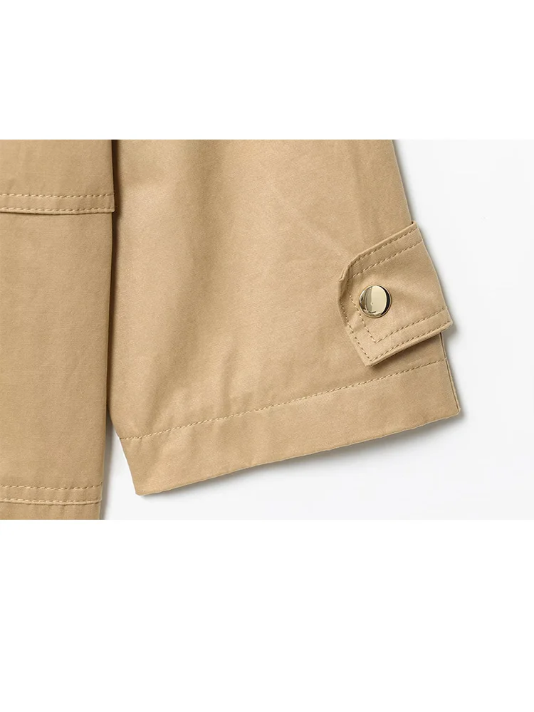 

HH женская новая повседневная однотонная однобортная куртка с несколькими карманами и длинными рукавами с капюшоном женская осенняя модная уличная куртка на шнурке