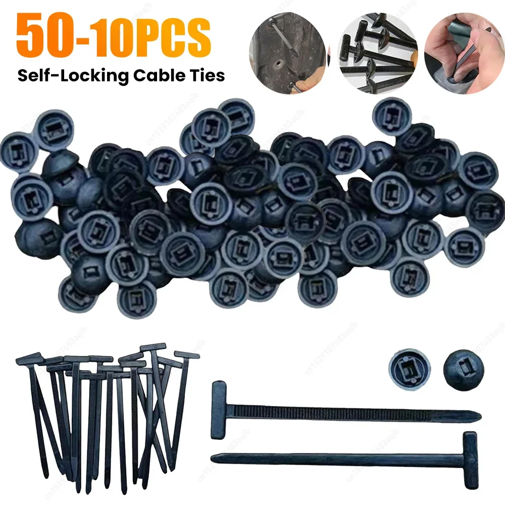 

New 20/100pc Universal Nylon Cable Tie Buckle Self-locking Zip Tie Buckle Household Cable Fixed Strap Gap Car Instrument Zip Tie