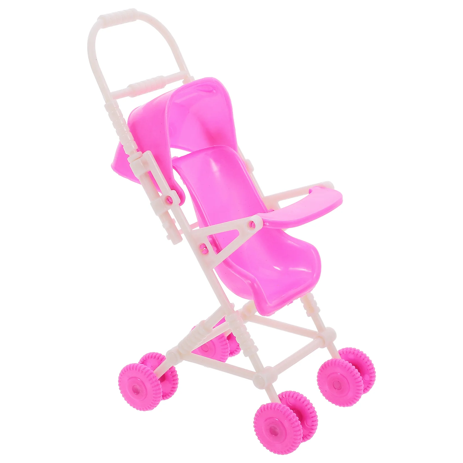 

Mini Toys Stroller Movable Model Pushchair Cute Furniture Small Pink Baby Child