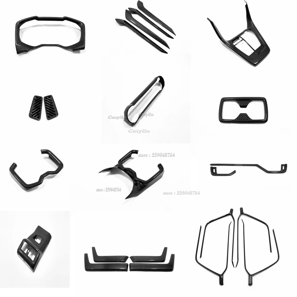 

Car Interior Carbon Decoration Accessories For Toyota RAV4 2019-2021 2022 Instrument Console Gear Water Cup Cover Air Vent Trim