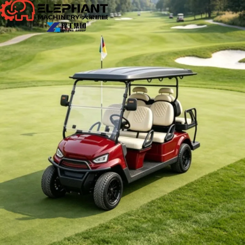 Electric Golf Cart, 4 Seater Custom Configuration Street Legal Buggy Low Speed Tour Vehicle