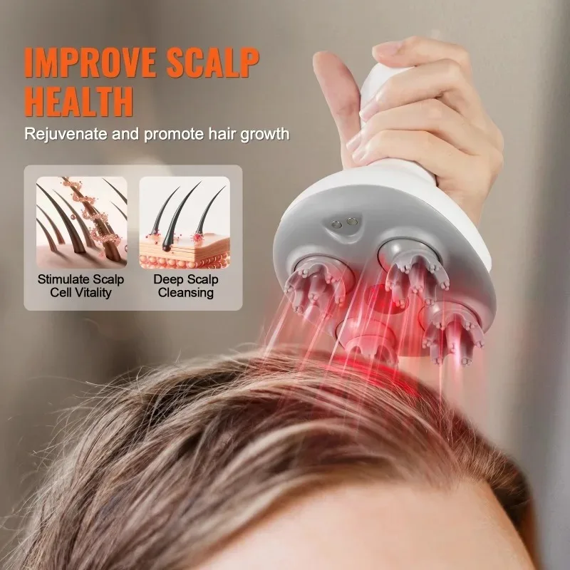 【Premium】SucceBuy Electric Scalp Massager Recharge le Head Massager Hair Growth Waterproof Port le Kneading Electric Scalp Scrat