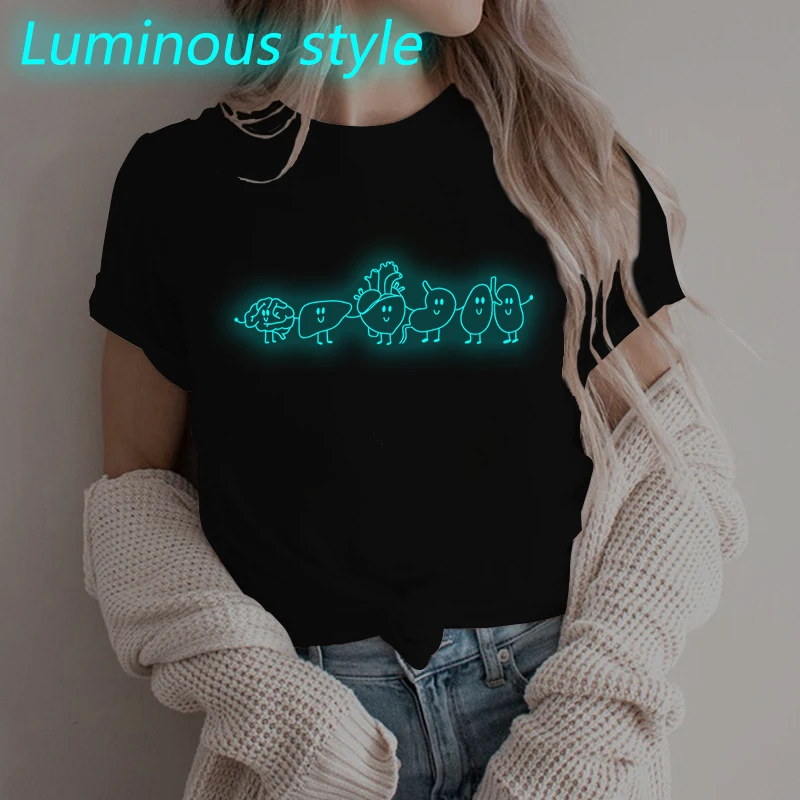 Minimalist Organ Design Nurse T-shirt Men Women Fashion Healthcare Tshirt Gift for Doctors Nurses Short Sleeve Unisex Y2K Tops