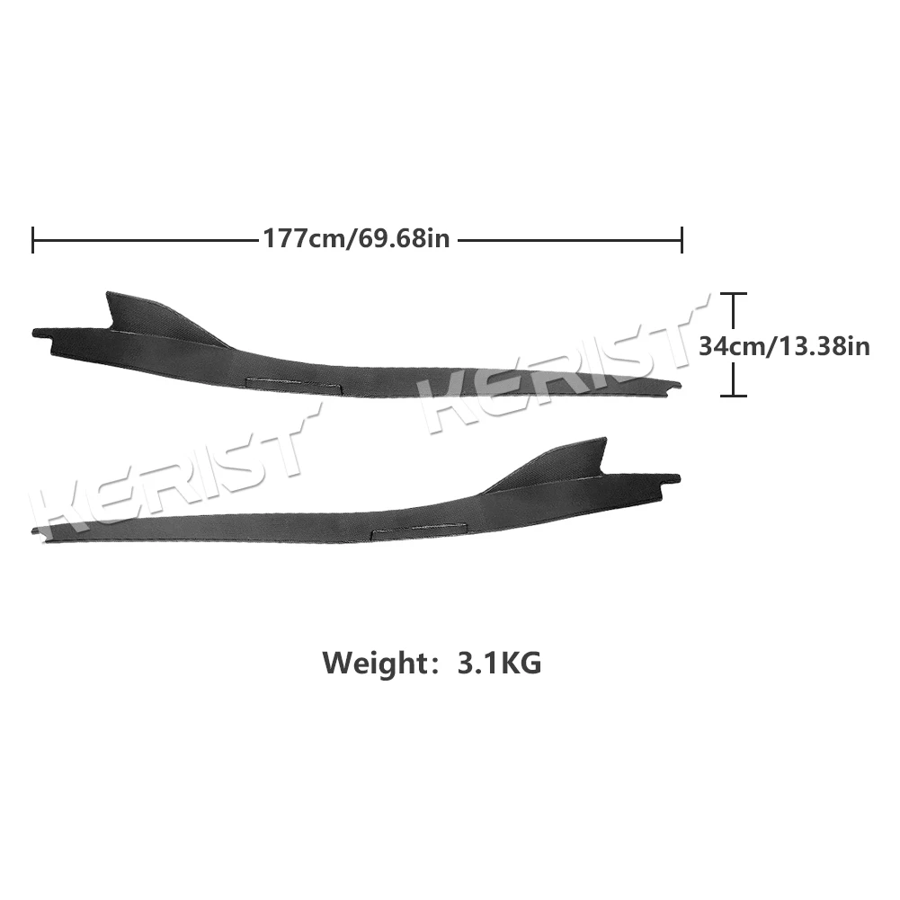 ألياف الكربون التنانير الجانبية LiP سبويلر ل 2017-2021 لكزس LC500 LC500H 2018-2023