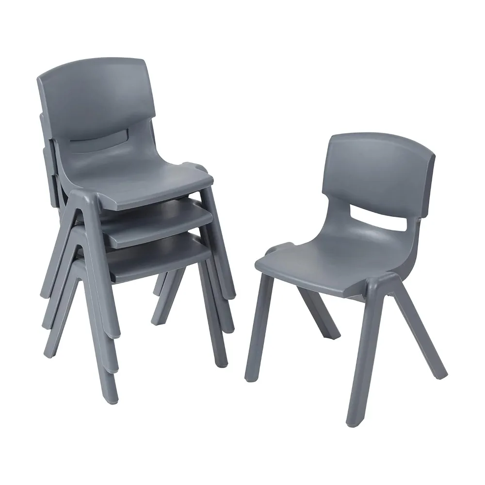 School Chairs, 14in Plastic School Stack Chair, Children's Furniture, 4-Pack, School Chairs