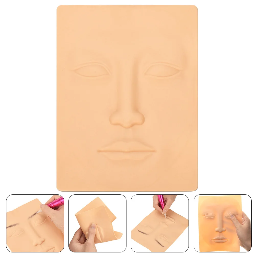 

Silicone Artificial Face Skin Embroidered Tattooing Practice Skin Mannequin Makeup Training Tools Fake Face Mannequin Faces