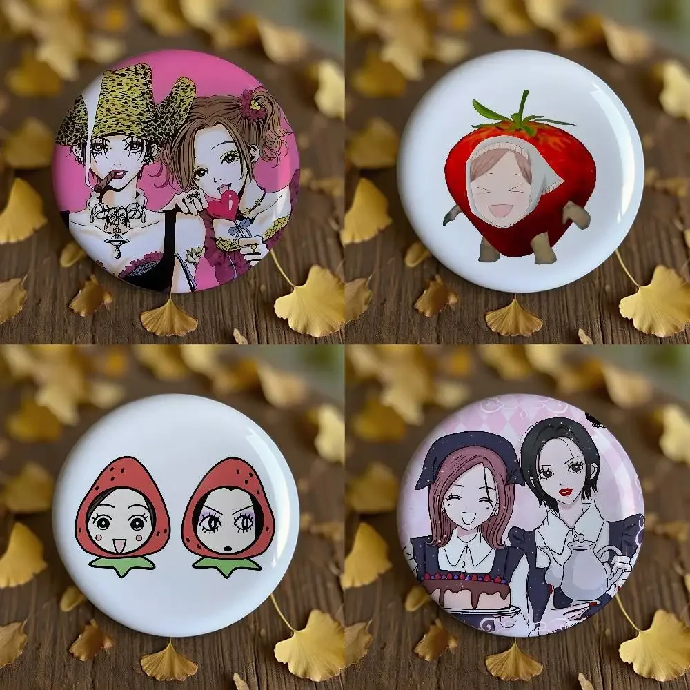 Anime N-NANA Enamel Pins Handmade Round Brooch L Killer Yagami Light Cosplay Badge Backpacks Jewelry Gifts