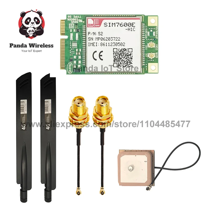 SIMCOM SIM7600G-H SIM7600E-H SIM7600NA-H SIM7600E-H1C SIM7600JC-H SIM7600SA-H MINIPCIE LTE CAT4+GNSS+Voice 4G with Antenna Kits