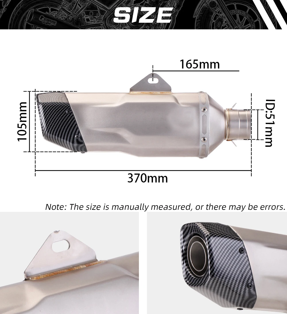 Professional Motorcycle Mid link Pipe Exhaust system Muffler silenciador moto For F750GS F850GS 2018 2019 2020 2021