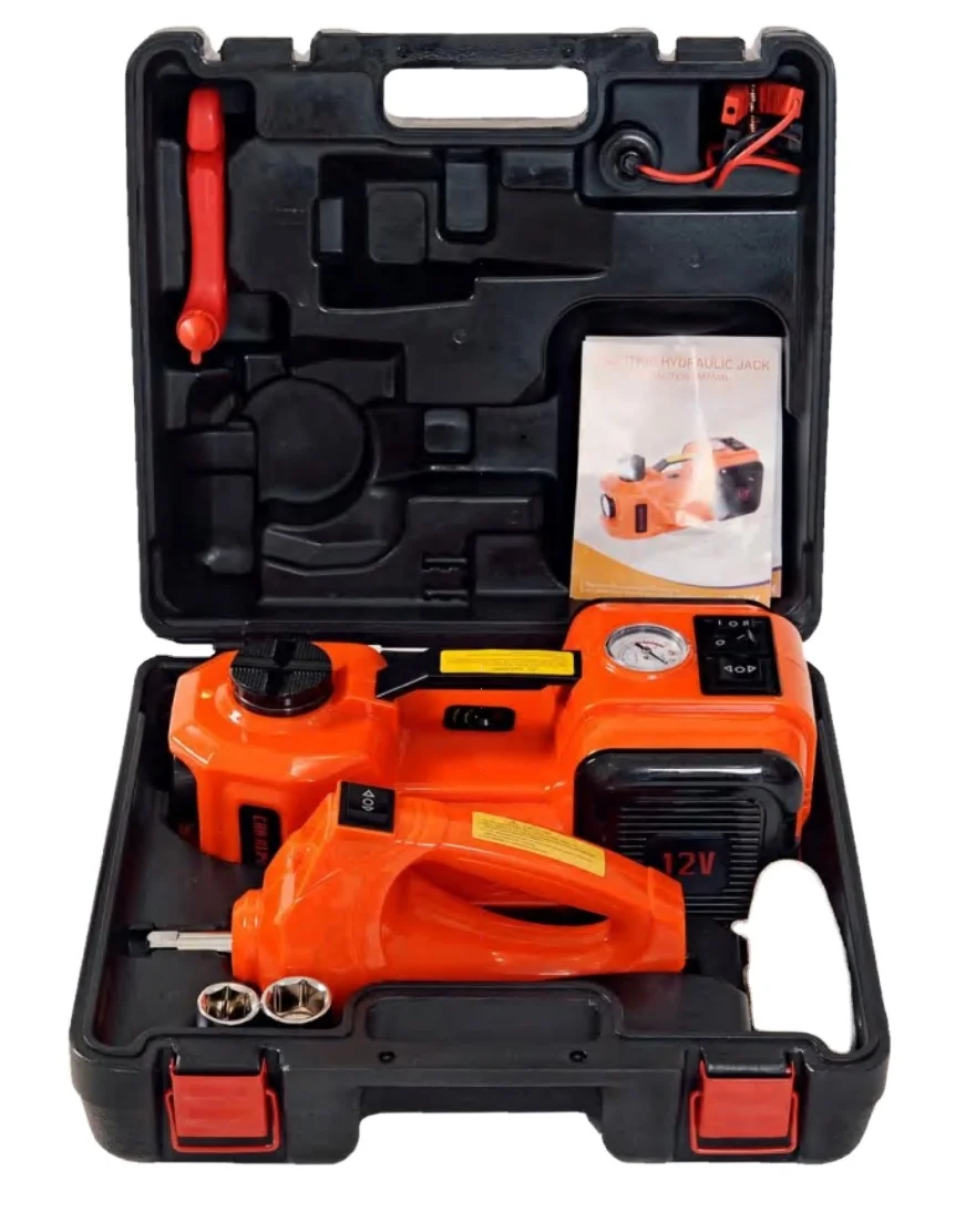 

HF045 New 3 in 1 Car Electric Jack DC12V 5T New Car Jacks Compressor Wrench Vehicle Tools Emergency Tool Kit Car Jack Kit