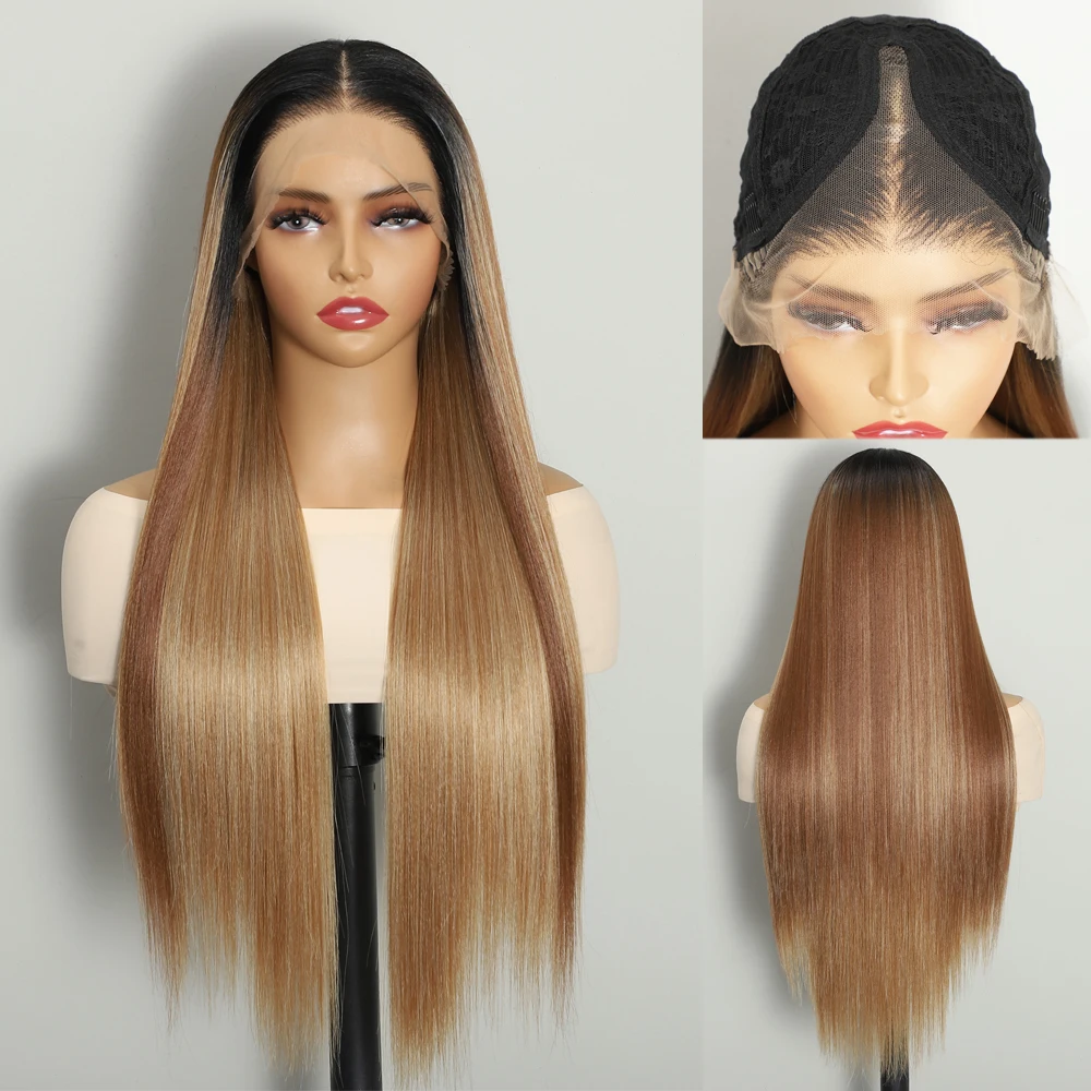 

Straight Lace Frontal Synthetic Hair Wig 13x6 T Part Hd Lace Frontal Wigs Synthetic Hair Wigs Pre Plucked Closure Wig