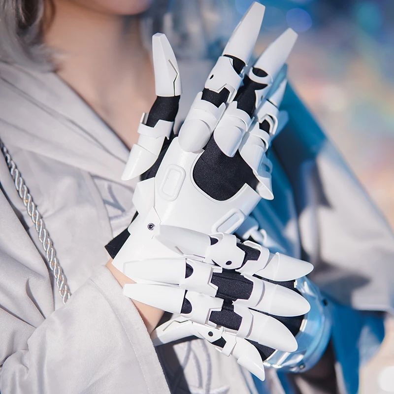 

Unisex Cyberpunk Mechanical Knight Gloves Customizable Hand Armor Gaming Fashion Cosplay Accessory Action Toy Figure