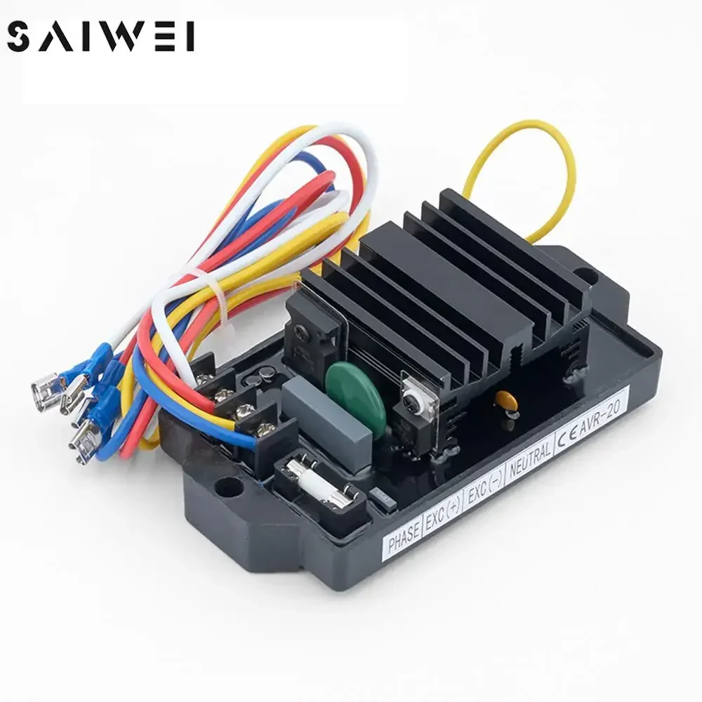 AVR-20 20A AVR Automatic Voltage Regulator Brushless Excitation Generator Stabilizer Control Module Diesel Genset Parts Gavr-20A