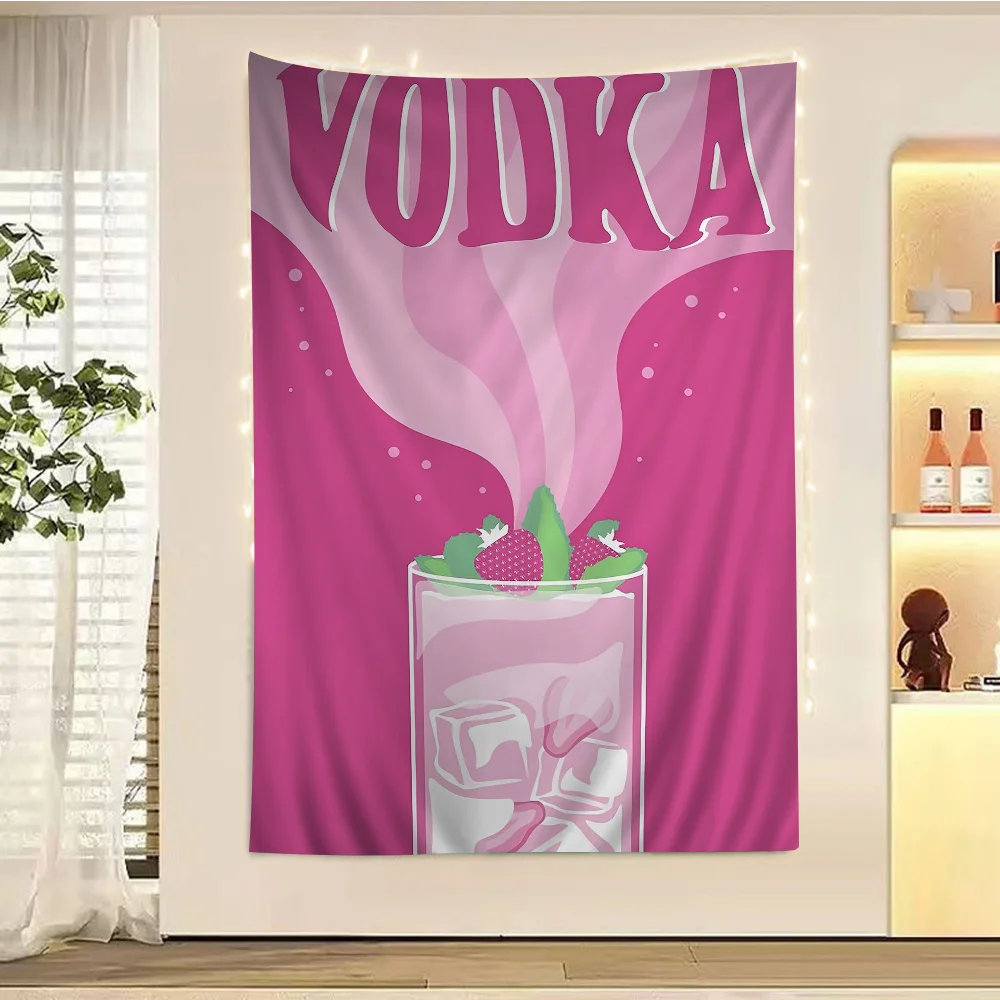 Cartoon Fruit Juice DIY Wall Tapestry For Living Room Home Dorm Decor Wall Art Decor