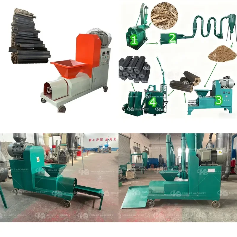 Coconut Shell Wood Sawdust Charcoal Briquette Machine Biomass Charcoal Briquette Making Machine