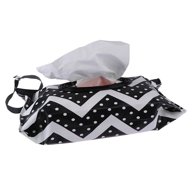 EVA Baby Wet Wipe Pouch Snap-Strap Refillable Wet Wipes Bag Flip Cover Tissue Box Outdoor Przydatne akcesorium do wózka dziecięcego