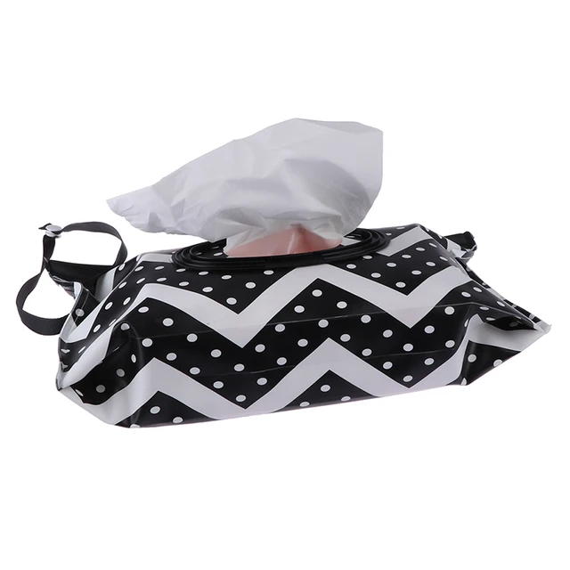 EVA Baby Wet Wipe Pouch Snap-Strap Refillable Wet Wipes Bag Flip Cover Tissue Box Outdoor Przydatne akcesorium do wózka dziecięcego
