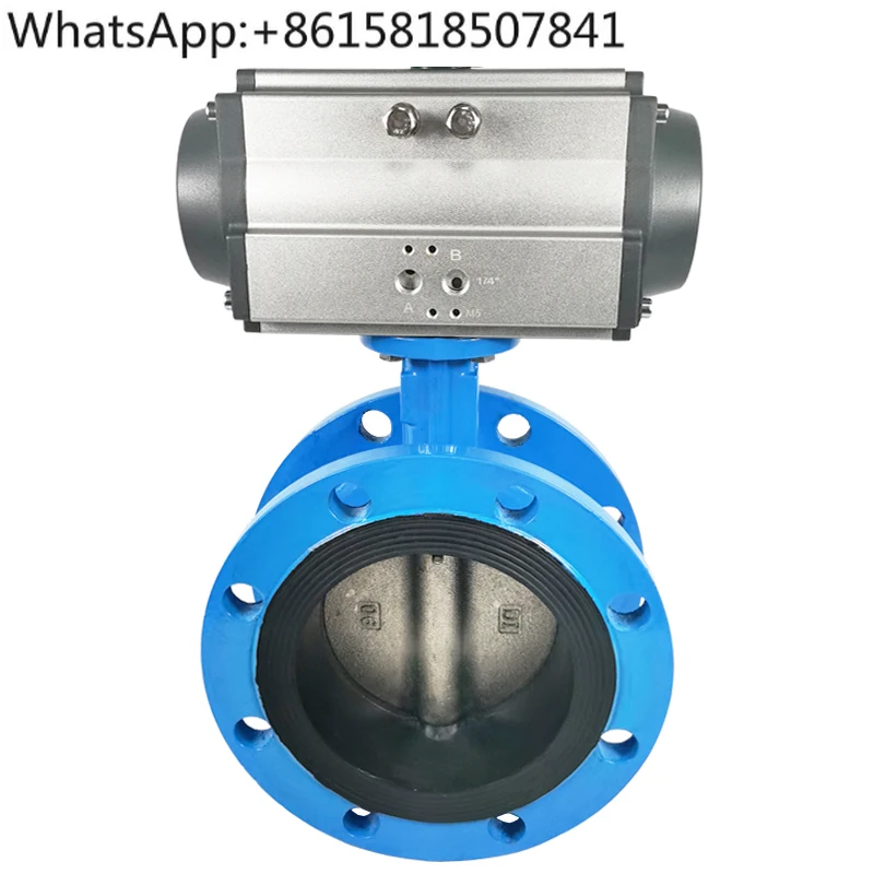 

Pneumatic flanged butterfly valve D641X-16Q soft seal valve DN50 65 80 100 150 250 300