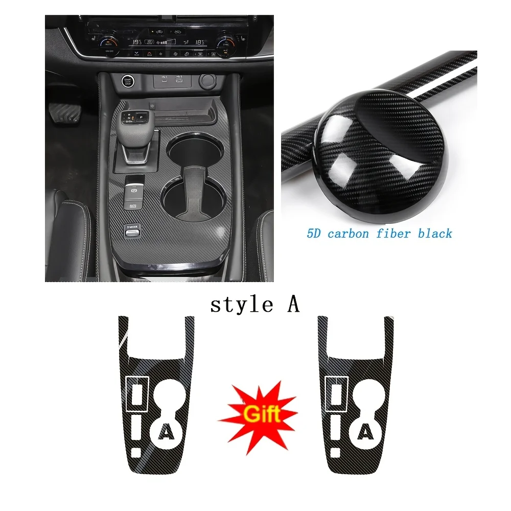 

Car-Styling Carbon Fiber Car Interior Center Console Color Change Molding Sticker Decals For Nissan X-Trail Rogue T33 2021-2024