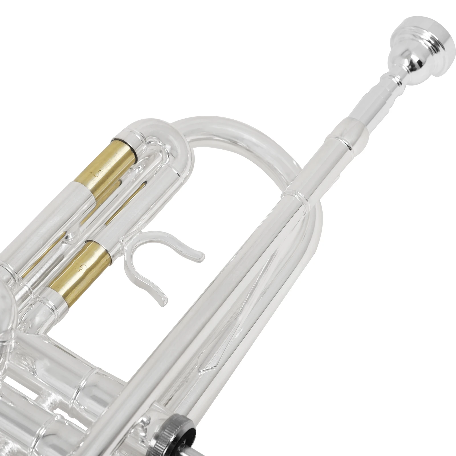 

SLADE Bb Trumpet Brass Silver-plated B-flat Trumpet Brass Musical Instruments with Case Gloves Cleaning Cloth Accessories