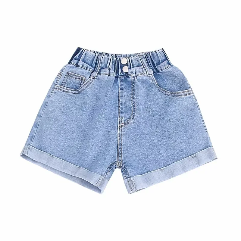 Girls Summer Denim Shorts Toddler Casual Loose Fit Stretchy Comfortable Play Shorts