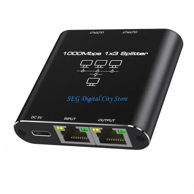 U75B 3 Porta Gigabit Networking Extender da 1000 Mbps Splitter per Internet veloce e stabile
