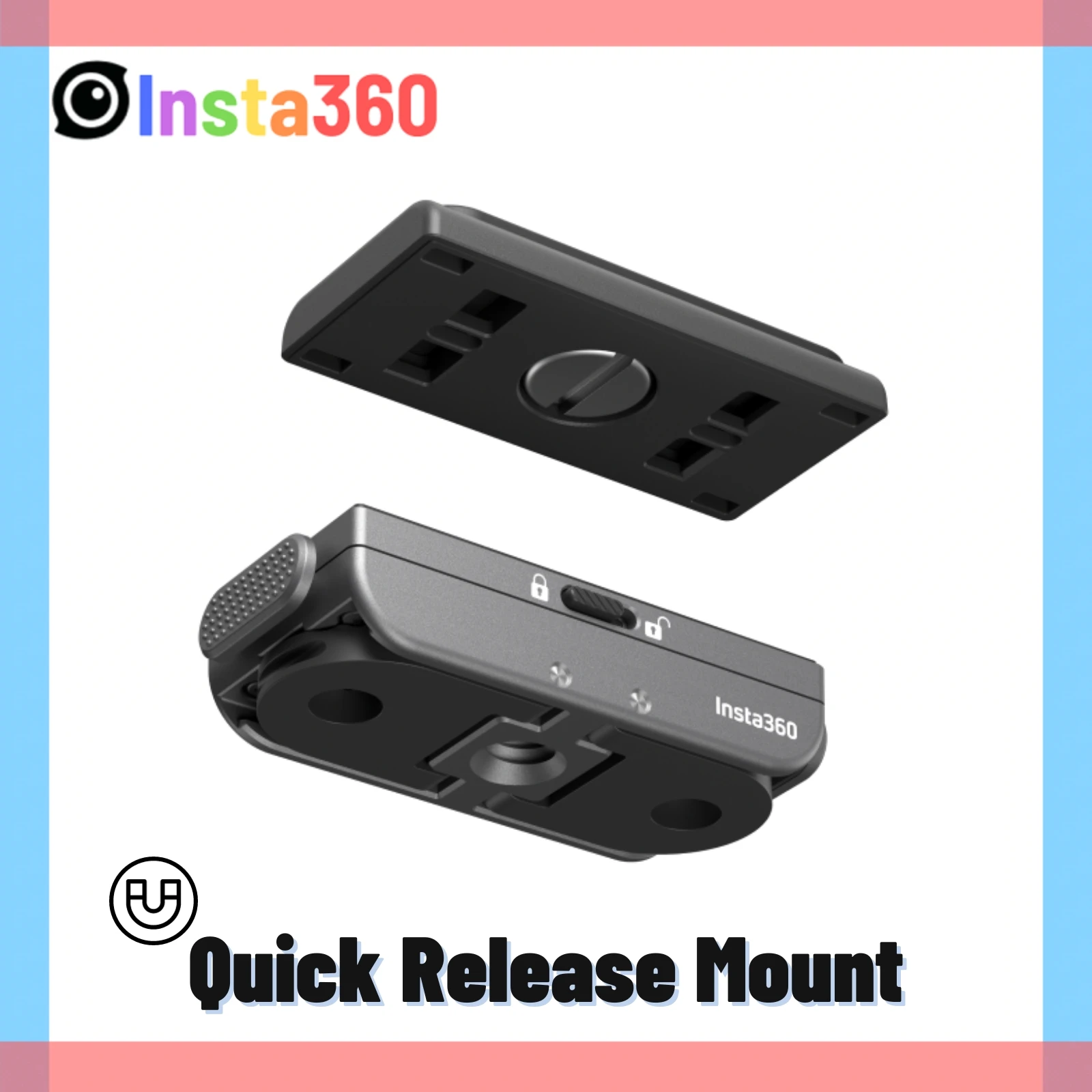 Insta360 Quick Release Mount Magnetic Latch Adapter 2 Prong 1/4 Screw Hole For Insta 360 X4 X3 X2 Ace Pro 2 Original Accessories