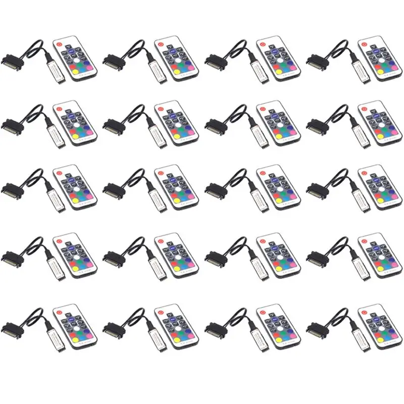 

ABKJ-20X RF17 Keys Remote DC 12V Wireless SATA RGB Controller For PC Computer Case 5050 RGB LED Strip Light