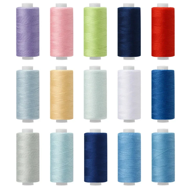 1 Set OF 10 Rolls Polyester 402 Sewing Thread For Manual and Mechanical Use, 400 Yards, DIY