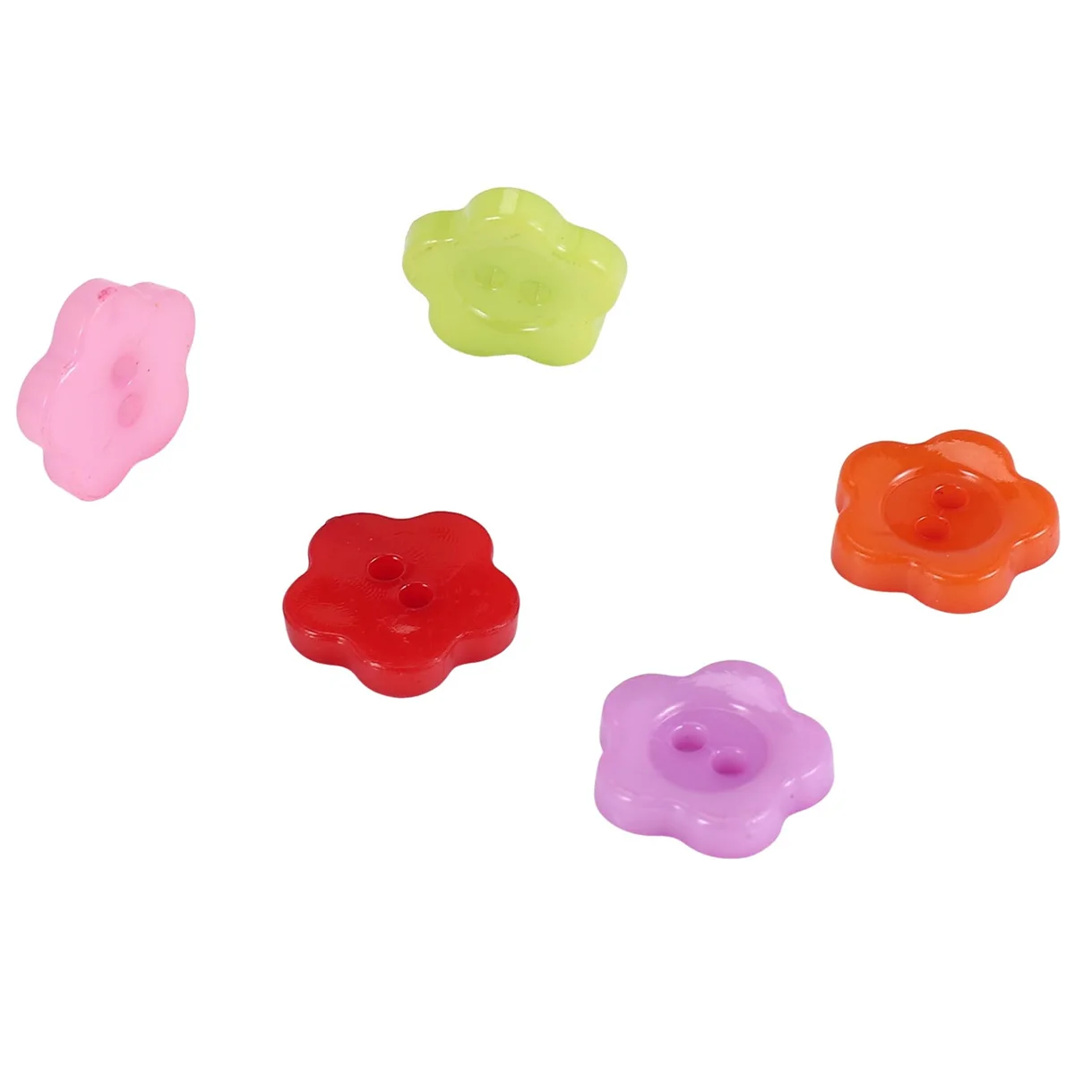 

A32P_100 Pcs/lot Plastic Buttons Sewing DIY Craft decals for Children Plum flower