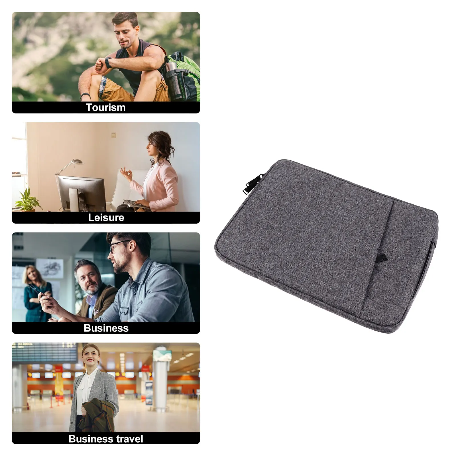 

Laptop Bag Waterproof Protective Sleeve Portable Organizer For Travel Business 15.6 Inch Tote With Handle Multi Layer Storage