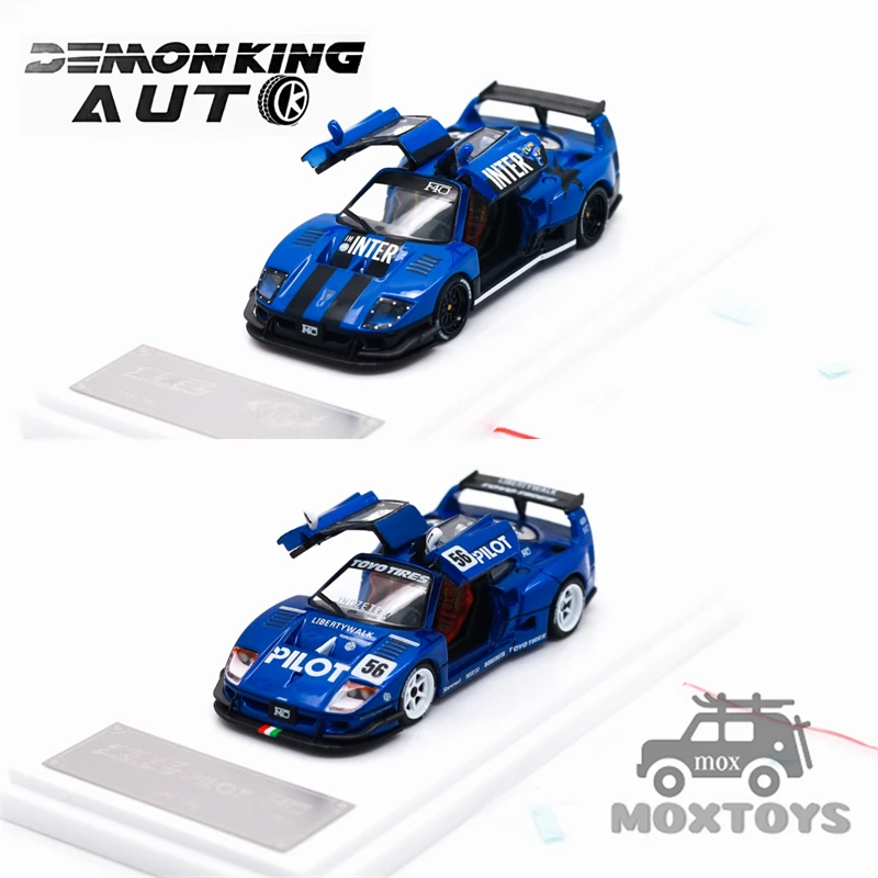 

Demon King Auto 1:64 F40 LB-Works # 56 Paramount синий / Inter Milan черный синий Литая под давлением модель автомобиля