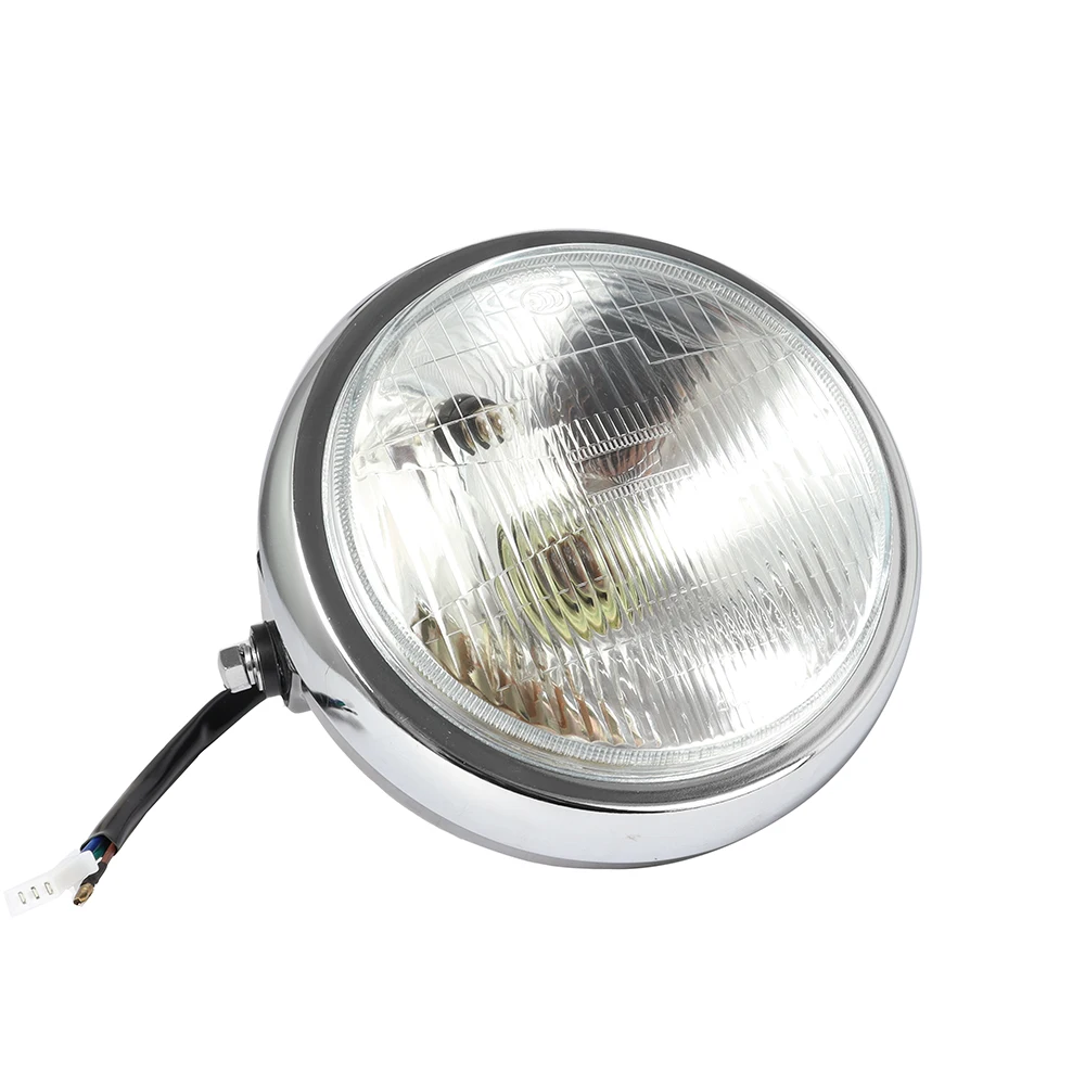 Lampe de Sauna Ronde Avant Noire pour Moto, Éclairage Universel pour Honda Suzuki Yamaha Harley 73Inboulon t, 12V