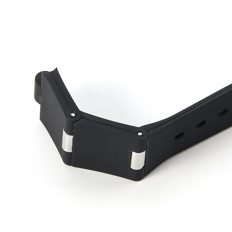 For BVLGARI ALUMINIUM 8mm Convex Watch Strap Band 8* 22mm 8*24mm Foldable Wristband Rubber Replace Accessory Bracelet with Tool