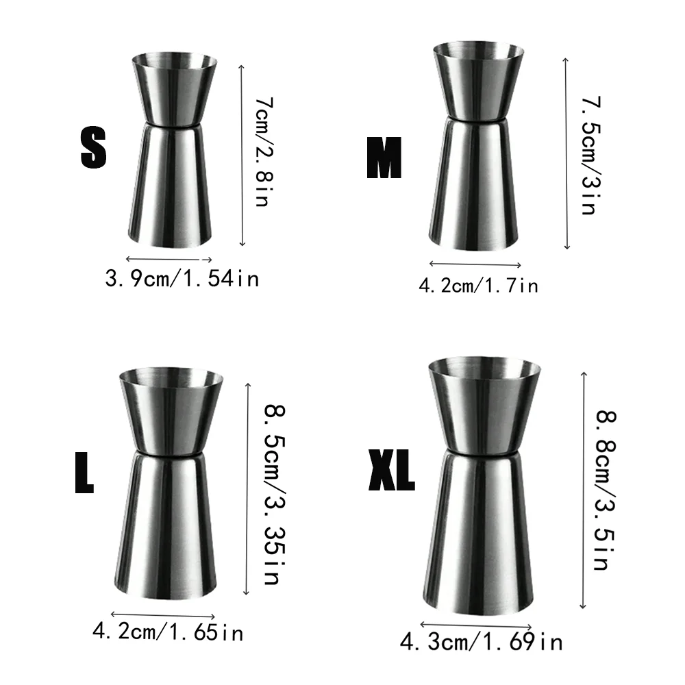 Stainless Steel Cocktail Measure Cup Japanese 30/40/50/60ml Kitchen Bar Party Home Spirits Drink Measure Jigger Accessories Tool