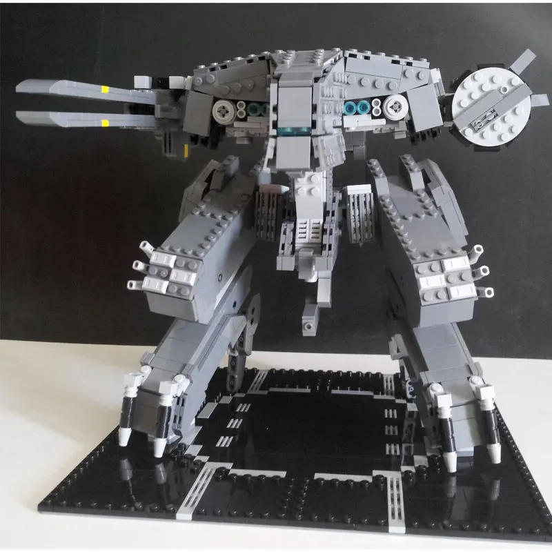 MOC Mech Metal Geared Solid Rexs Robots modelo conjunto Kits de bloques de construcción juego figuras de acción montar ladrillos juguetes para niños regalo