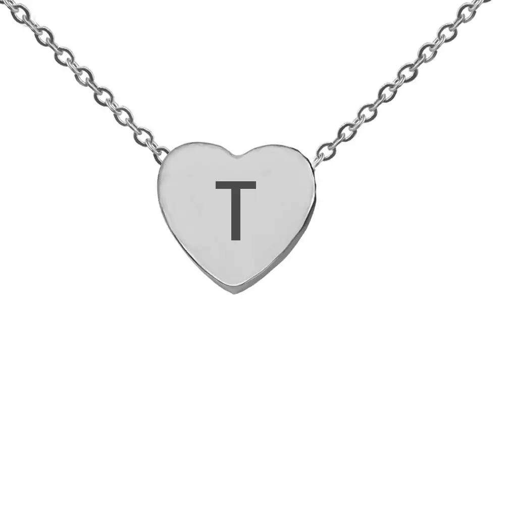 

N ожерелье с подвеской в виде моего сердца 26, короткая цепочка с буквой, колье, индивидуальный подарок T