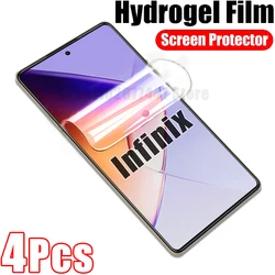 4Pcs Hydrogel Film For Infinix Note 40 5G Note 40 X Note 40 Pro Plus Full Cover Screen Protector Infinix Note 30 4G 30i 30 VIP