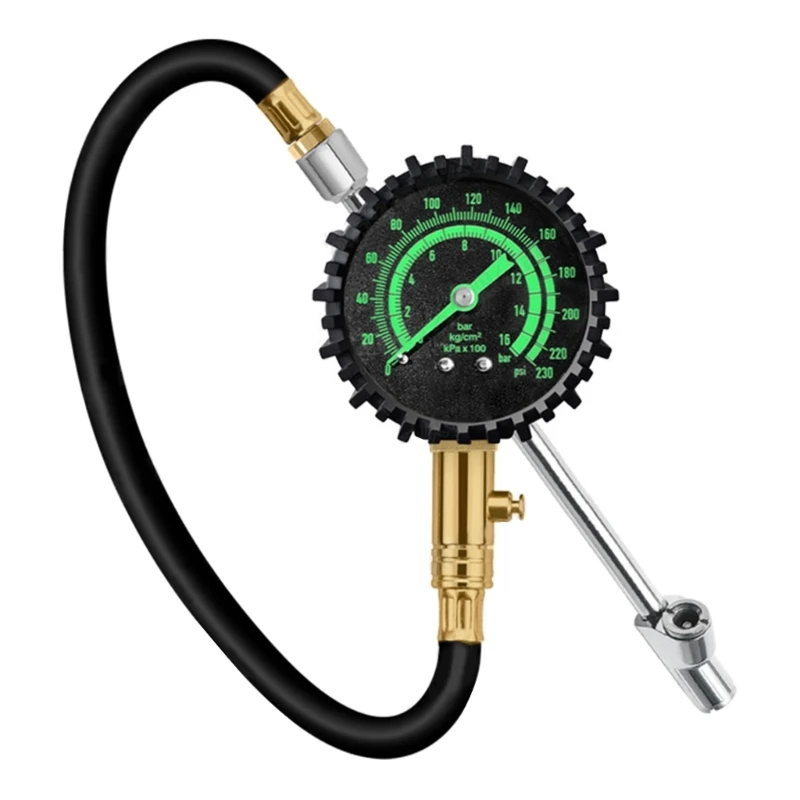 

Tire Pressure Testing Tool Digital Pressure Gauge for Car Trucks Tire 230PSI Tire Pressure Checker 1/4'' FNPT Adapters