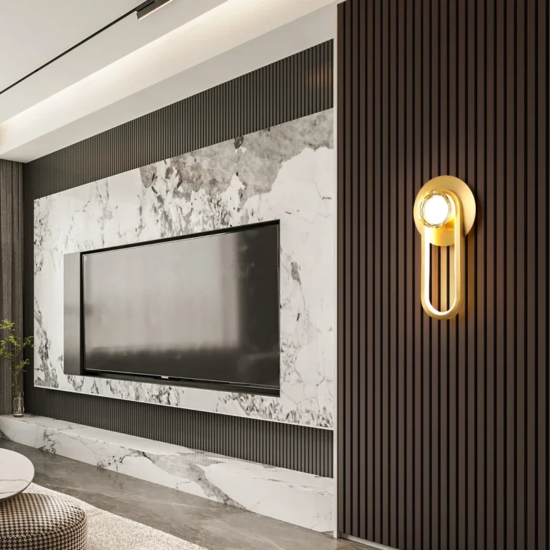 TechHPModern Fashion And Simplicity Led Wall Lamps For Bedroom Copper Wall Lights