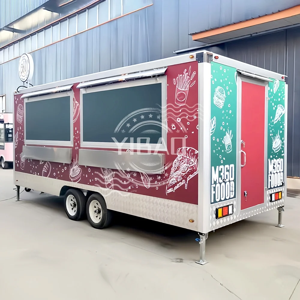 

Food Trailer Coffee Cart Truck Mobile Utility Trailers Offroad Camper Trailer Box trailer in Sale